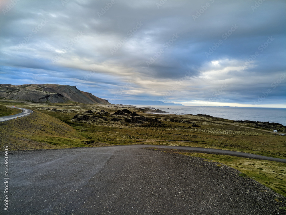Road one coastal view, Eastern Iceland, Europe
