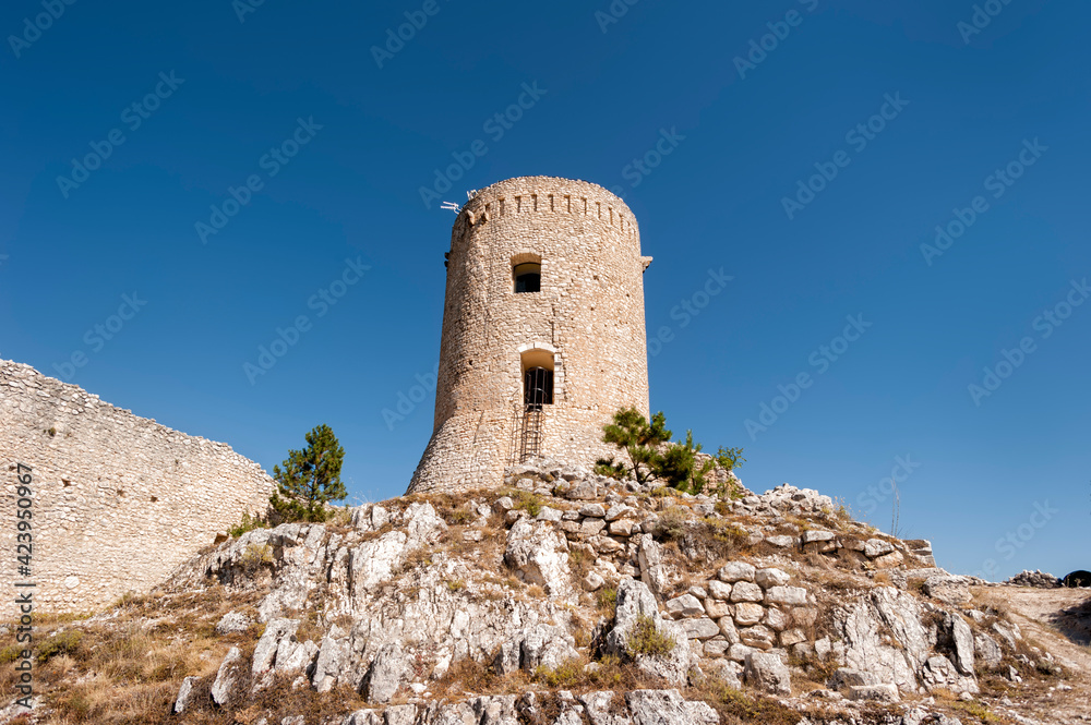 Medieval Castle of Bominaco in Caporciano.Abruzzo-Italy