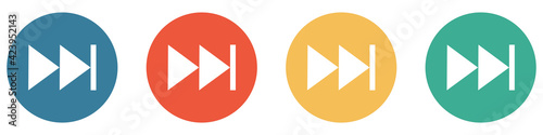 Bunter Banner mit 4 Buttons: Vorwärts Vorspulen Free Download Bunter Banner mit 4 Buttons: Vorwärts Vorspulen - GFXLoad