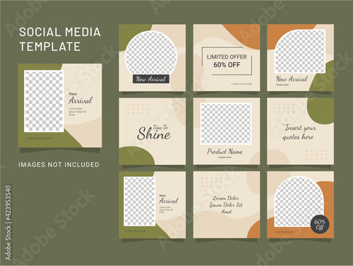 Template Puzzle Instagram Fashion Women Social Media Feed