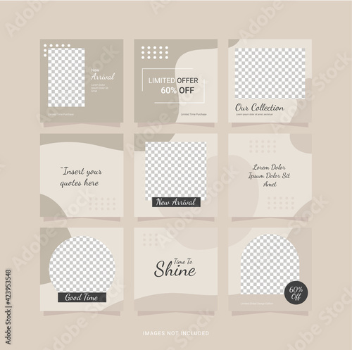 Template Puzzle Feed Fashion Women Instagram