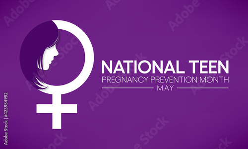 Vector illustration on the theme of Teen pregnancy prevention month observed each year in May across United States of America.
