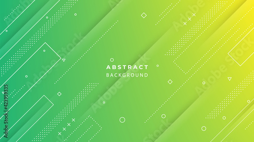 green abstract colorful geometric shape background	