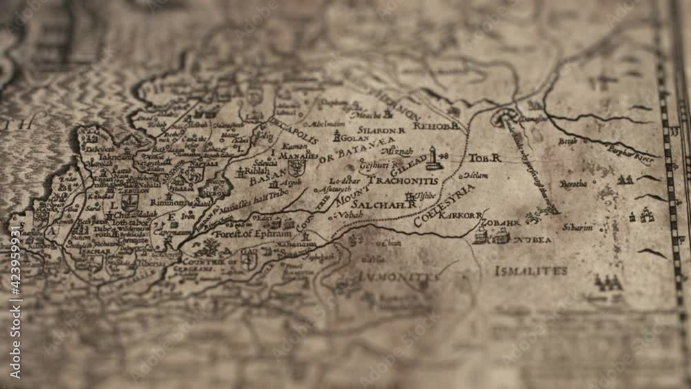 Old Bible Map, Slider Shot, Old Paper Bible, King James Bible Old Bible Map, Slider Shot, Old Paper Bible, King James Bible
