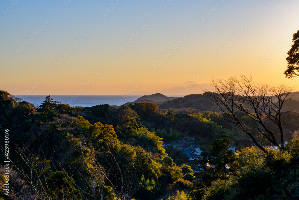 Obraz premium sunset in the mountains