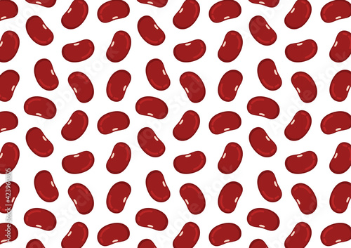 Kidney beans pattern wallpaper. Kidney beans pattern on white background.