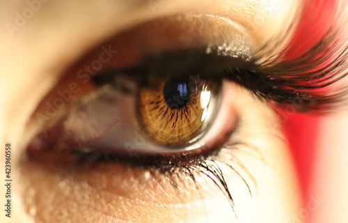 close up of eye