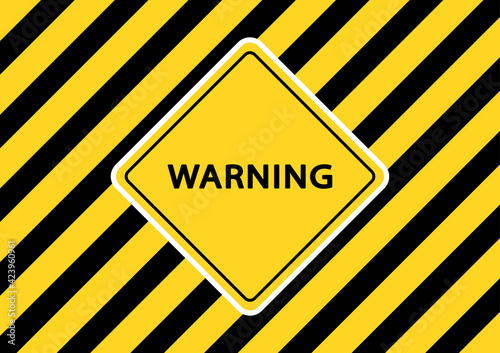 Warning poster design. Warning sign vector.