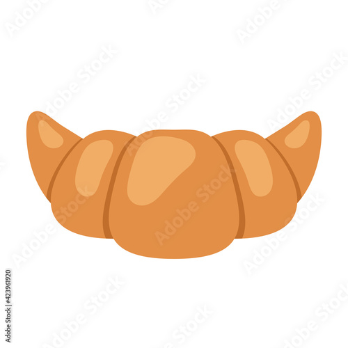 Croissant logo vector. Bakery logo design.