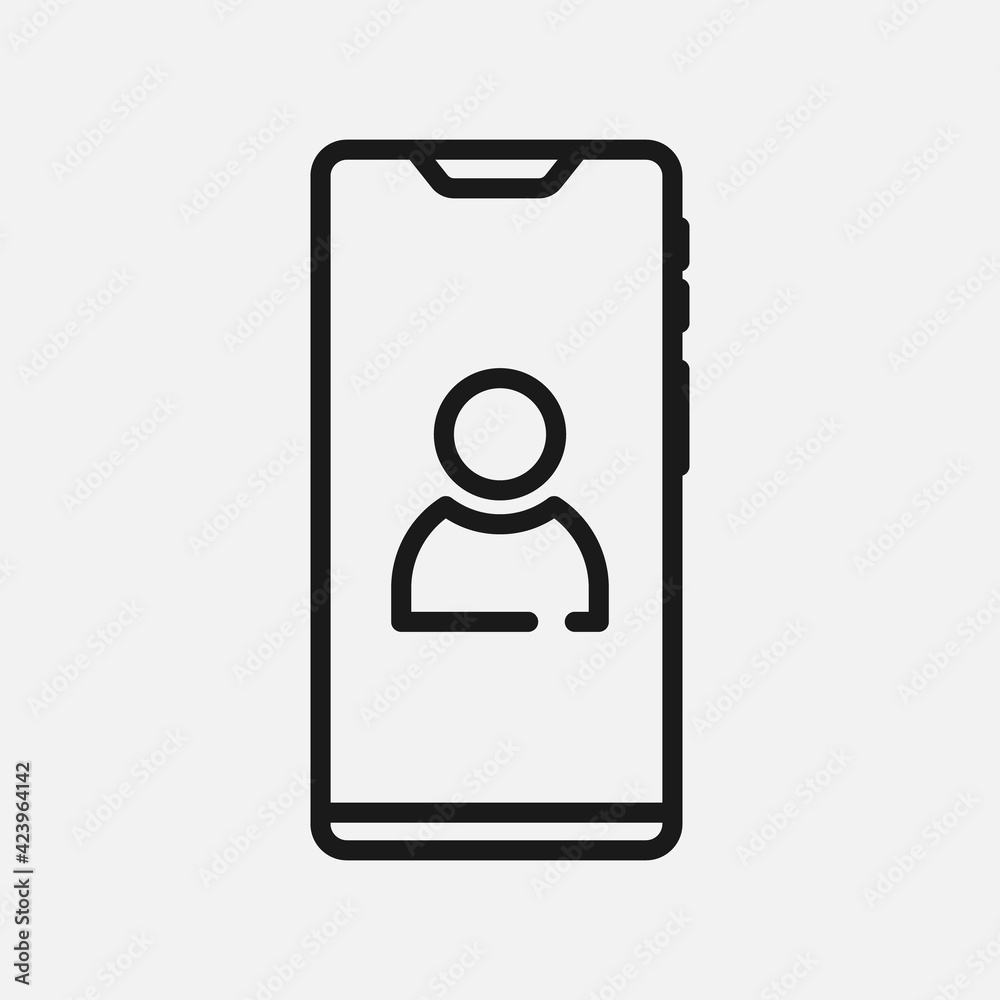 Phone video call or online conference line vector icon isolated on white background. Phone video call or online conference line vector icon isolated on white background.
