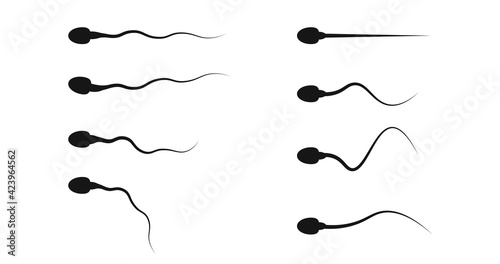 Abstract sperm icon, sperm icon.