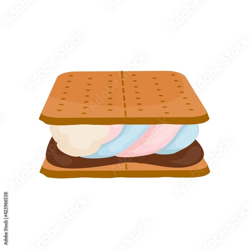 Graham Cracker Isolated On White