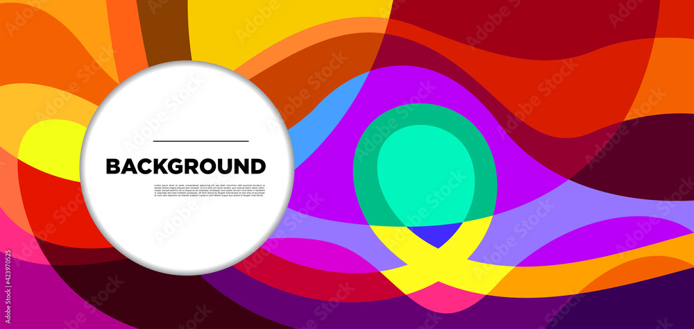 Fototapeta premium Vector colorful liquid abstract background pattern