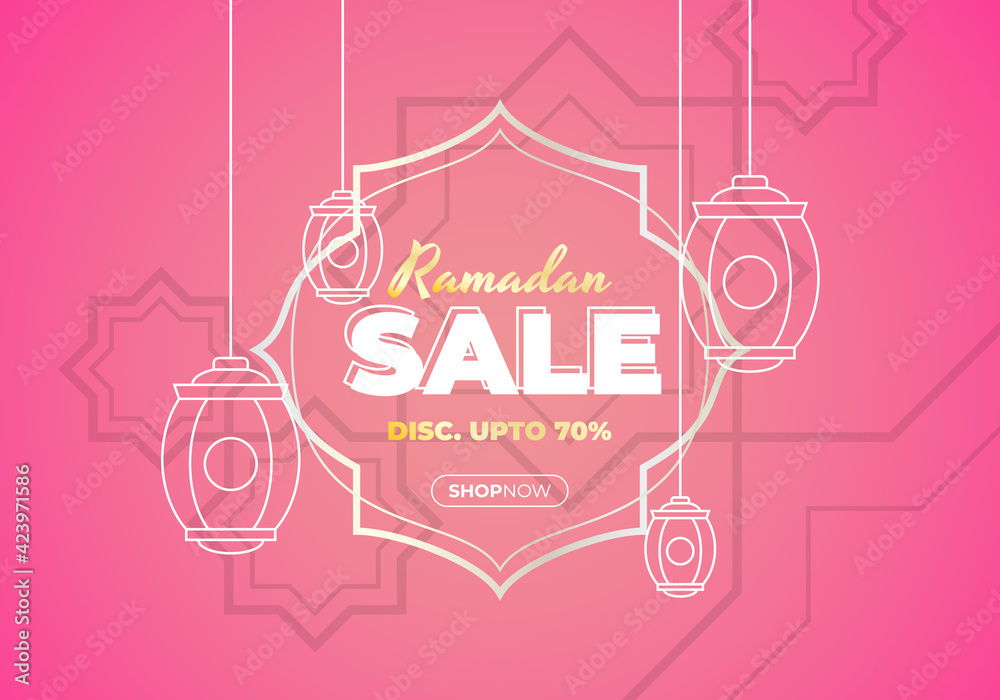 Sales promotion banner for ramadan sale
