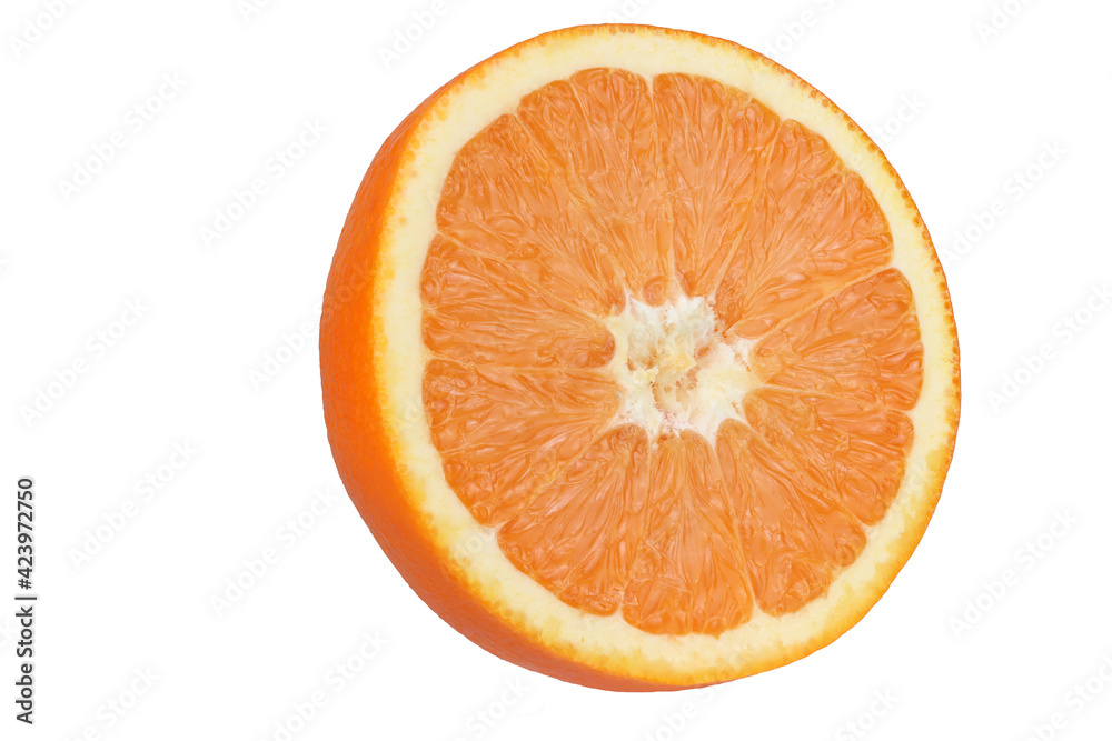 Orange half isolated on white. Very detailed Orange half isolated on white. Very detailed