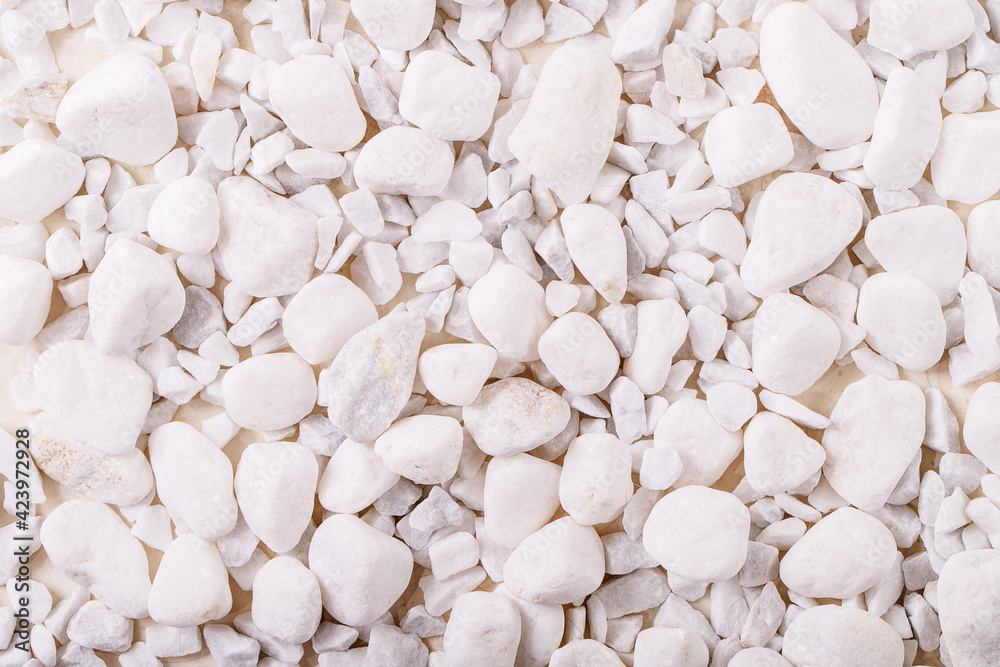 White decorative rocks and pebbles White decorative rocks and pebbles