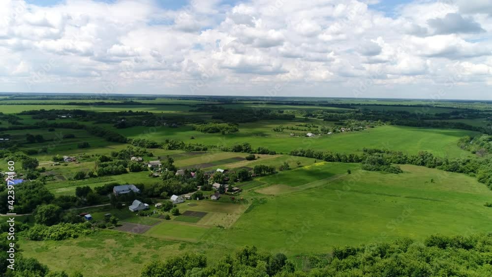 Beautiful rural summer landscape from a height in Russia Beautiful rural summer landscape from a height in Russia