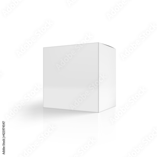 Clear Big Cardboard Box On White Background