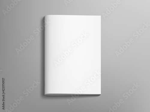 Magazine Or Brochure With Blank Cover On White
