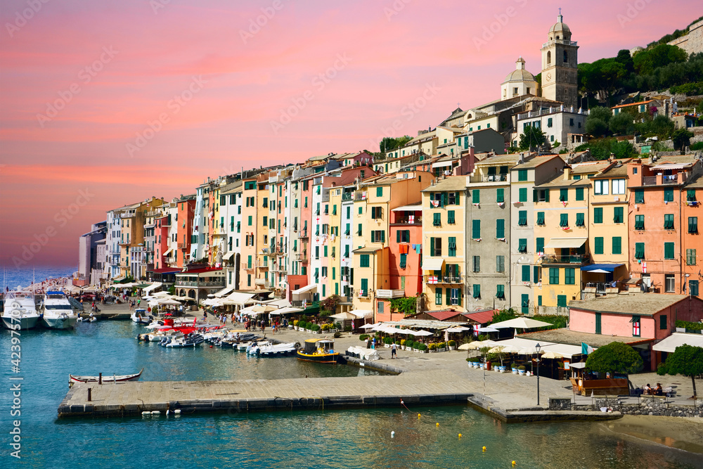 Beautiful morning in Porto Venere, Liguria, Italy.