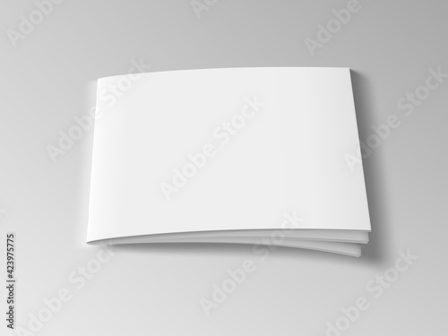 Magazine Or Brochure With Blank Cover On White