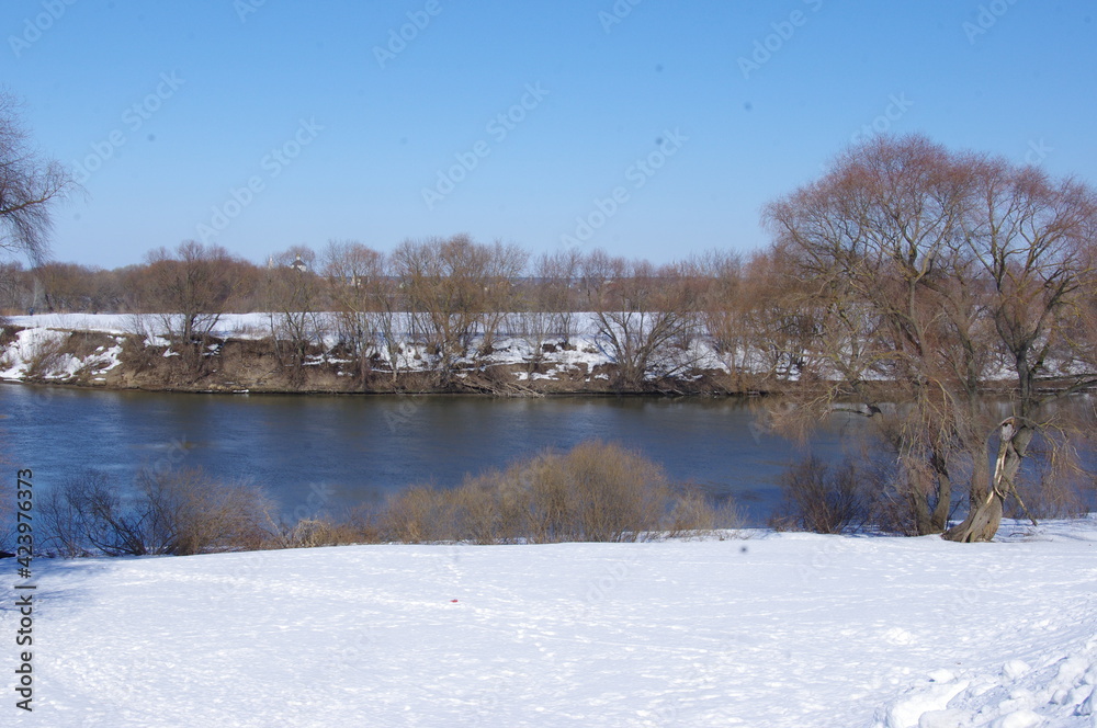 Moscow River in winter in Kolomna Moscow River in winter in Kolomna