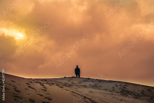 man on a dune