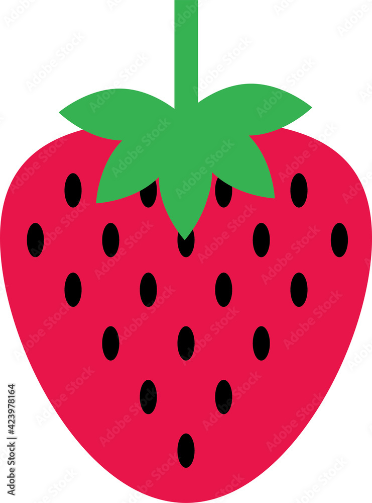 Obraz premium イチゴアイコンイラスト