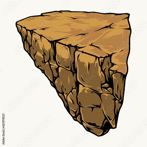 Colorful concept of rock cliff