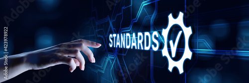 Quality control Assurance Standard iso standardisation certification business technology concept photo