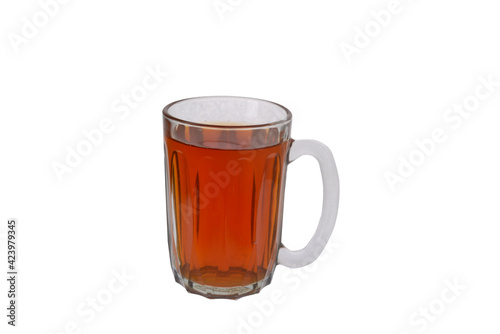 Tea without milk on white isolated background