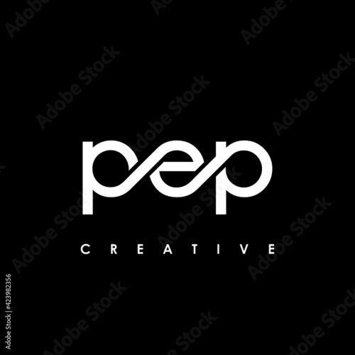 PEP Letter Initial Logo Design Template Vector Illustration