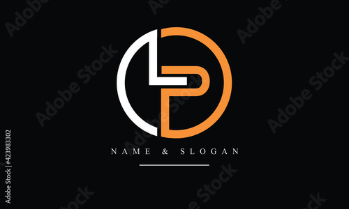 PL, LP, P, L abstract letters logo monogram