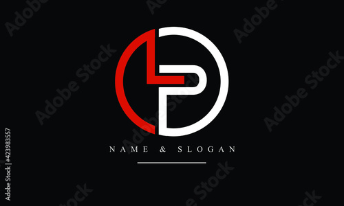 PL, LP, P, L abstract letters logo monogram