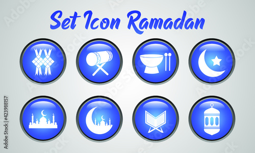 set of 8 editable ramadan icons 