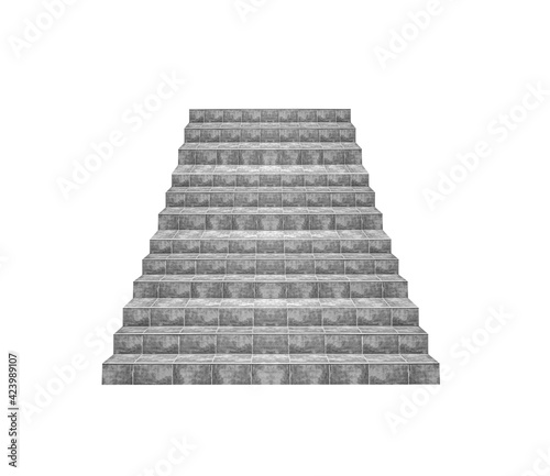 Stone steps isolated on a white background.