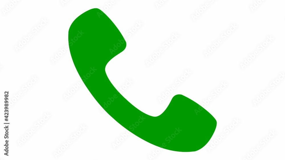 Animated green icon of phone. Symbol of handset. Concept of communication, support. Looped video. Vector illustration isolated on white background. Animated green icon of phone. Symbol of handset. Concept of communication, support. Looped video. Vector illustration isolated on white background.