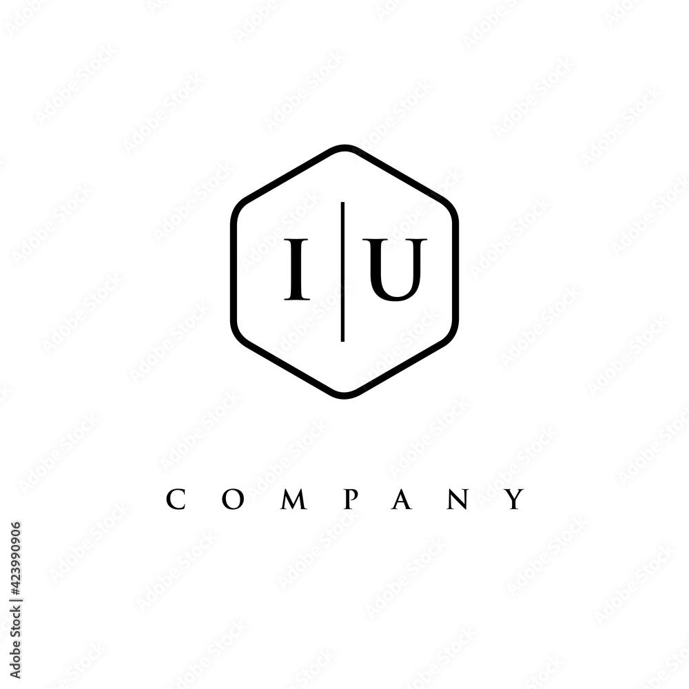 initial IU logo design vector initial IU logo design vector
