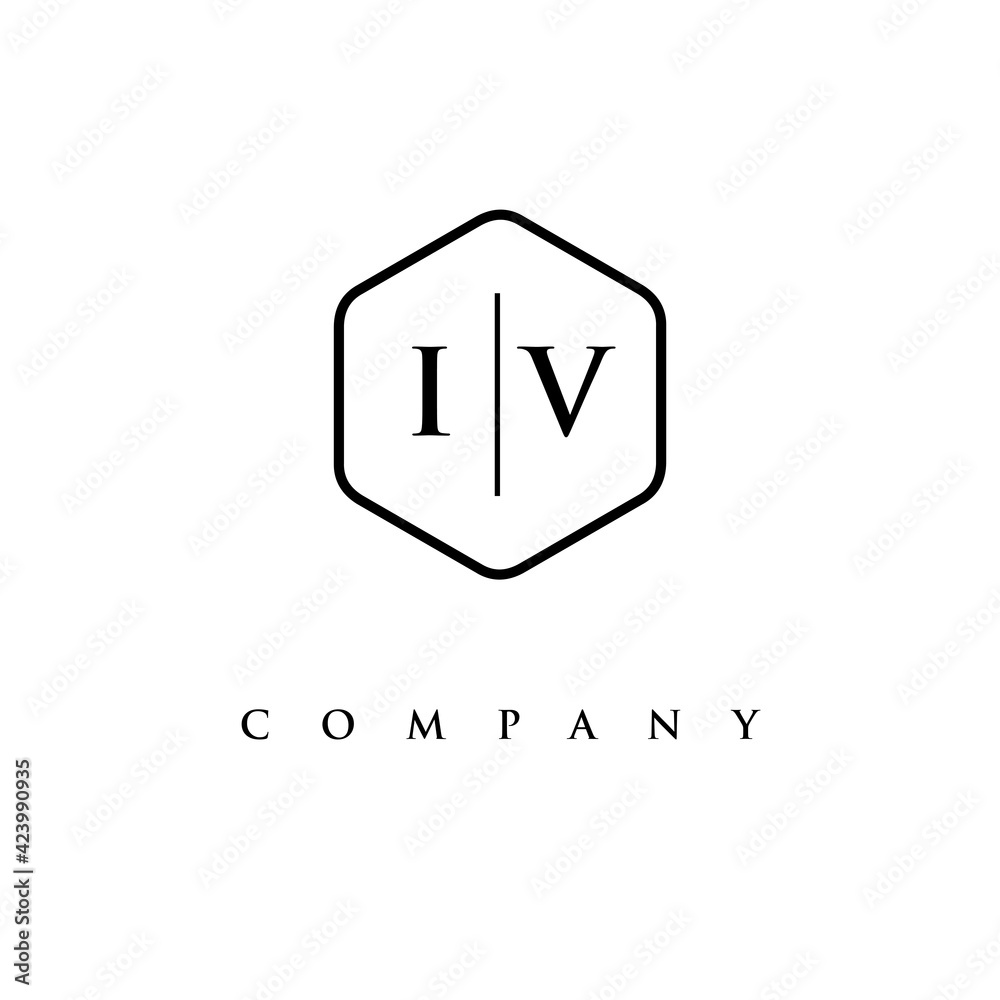 initial IV logo design vector initial IV logo design vector