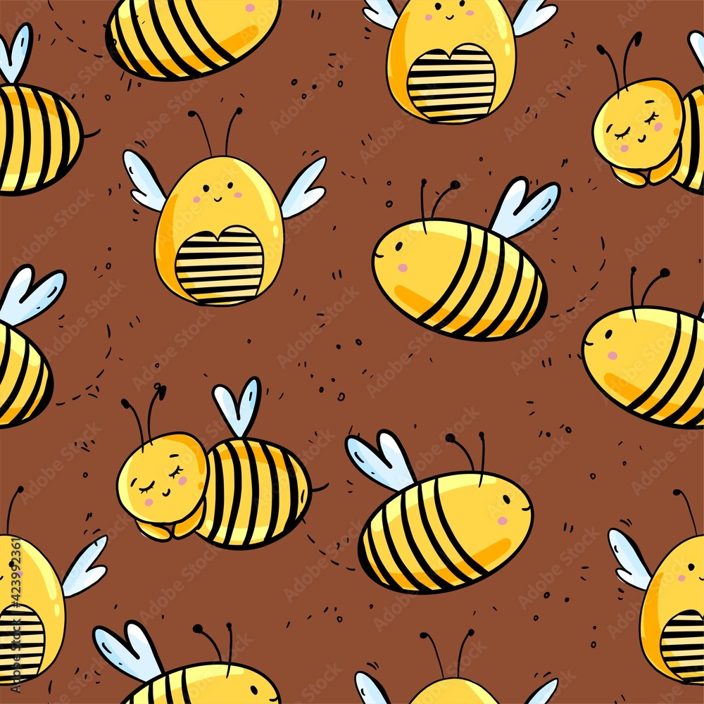 Bee Pattern cute kawaii baby pattern paper digital paper scrapbook paper fabric pattern for textile baby clothing baby pattern seamless texture cute kawaii burgundy background Bee Pattern cute kawaii baby pattern paper digital paper scrapbook paper fabric pattern for textile baby clothing baby pattern seamless texture cute kawaii burgundy background