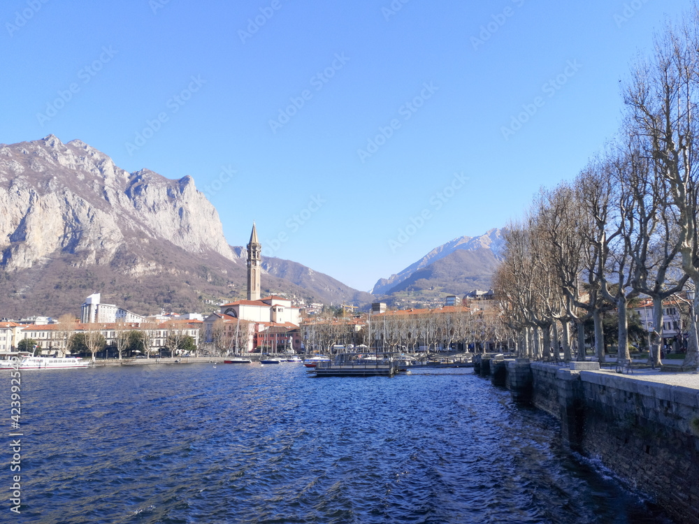 Landscape of Lecco and his beautiful lake
