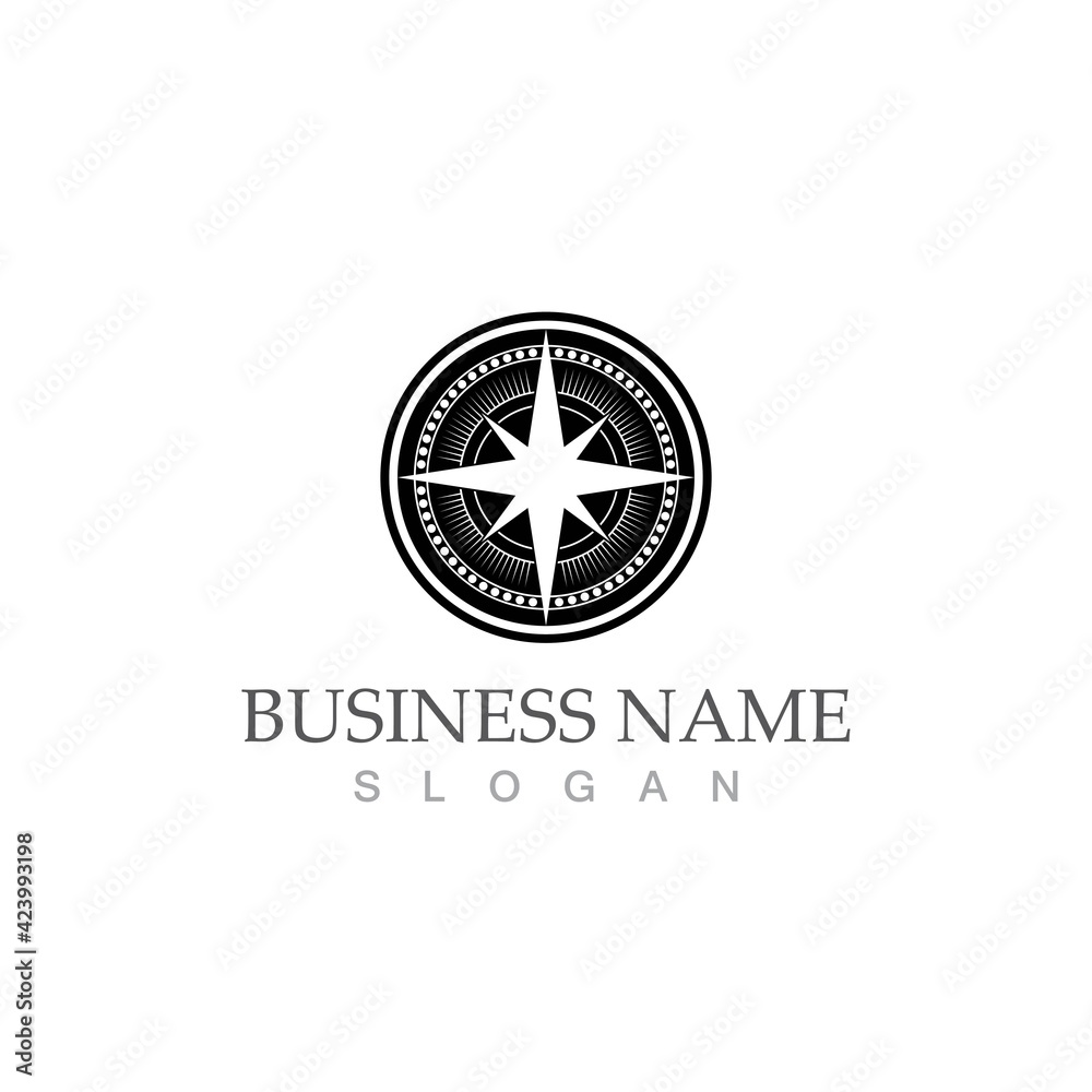 compass logo template vector icon illustration compass logo template vector icon illustration