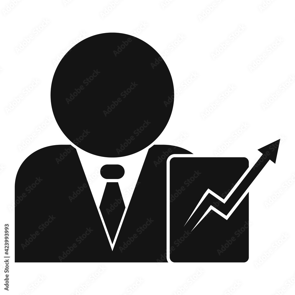 Trade broker icon, simple style Trade broker icon, simple style