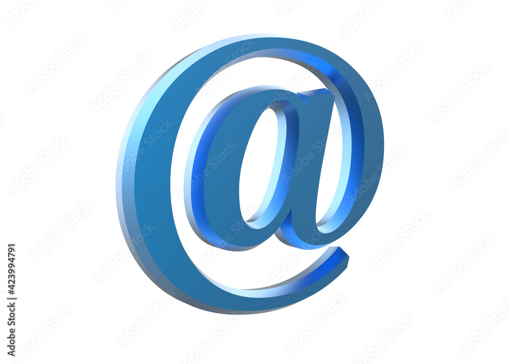 Internet symbol, At sign, address sign - 3D illustration Internet symbol, At sign, address sign - 3D illustration