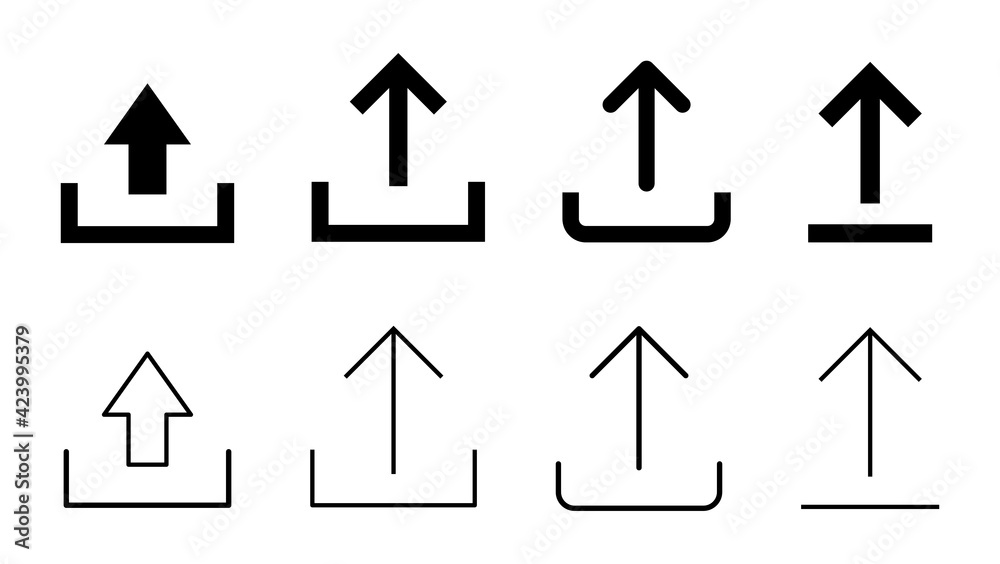 Upload icon set. load data symbol Upload icon set. load data symbol