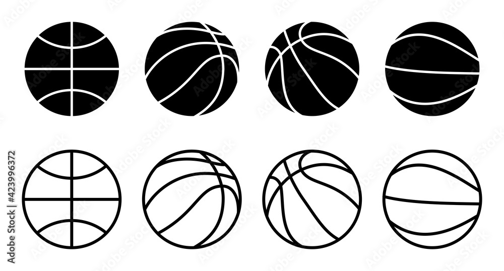 Basketball icon set. Basketball ball icon. Basketball logo vector icon