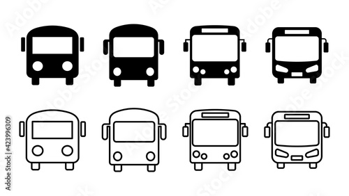 Bus icon set. bus vector icon
