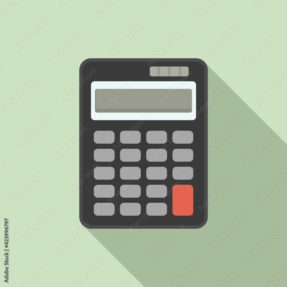 Data calculator icon, flat style Data calculator icon, flat style