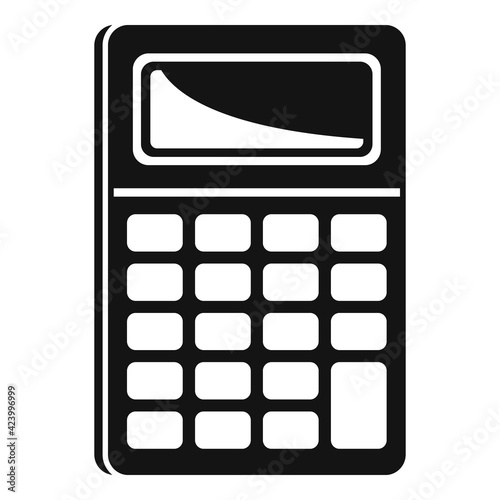 Calculator icon, simple style