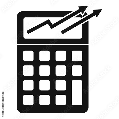 Trader calculator icon, simple style